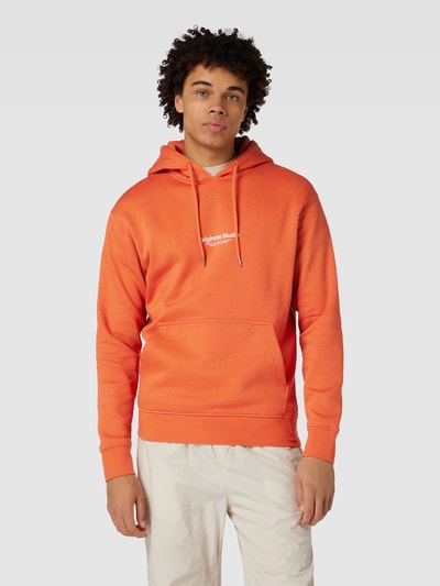 Jack & Jones Hoodie met labelprint, model 'JORVESTERBRO' Oranje - 4