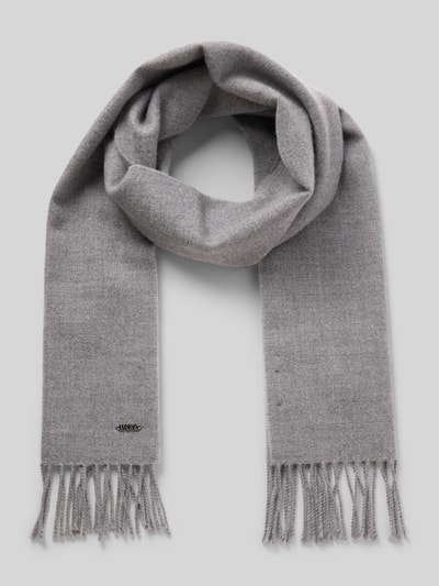 BOSS Sjaal van pure wol, model 'ZESY' Middengrijs - 1