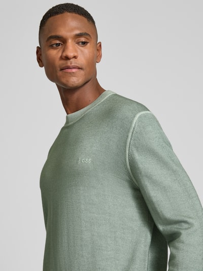 BOSS Orange Regular Fit Strickpullover aus reiner Schurwolle Modell 'ASTEFO' Mint 3