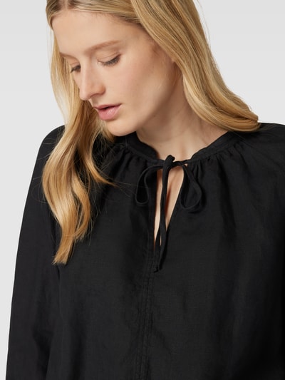 Marc O'Polo Bluse mit Schlüsselloch-Ausschnitt und Schnürung Black 3