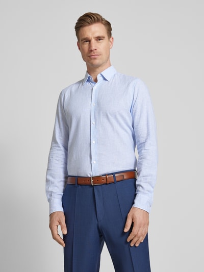 JOOP! Slim Fit Leinenhemd mit Streifenmuster Modell 'Pit' Royal 4