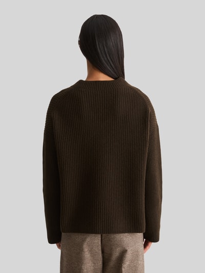 Marc O'Polo Loose fit pullover van wolmix Donkerbruin - 5