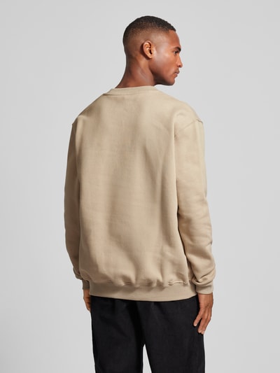 WOODBIRD Sweatshirt mit Label-Stitching Modell 'Cane' Beige 5