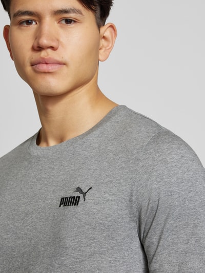 PUMA PERFORMANCE T-Shirt mit Label-Stitching Mittelgrau Melange 3