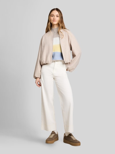 Tom Tailor Denim sweter o kroju regular fit z dodatkiem wełny Beżowy 1