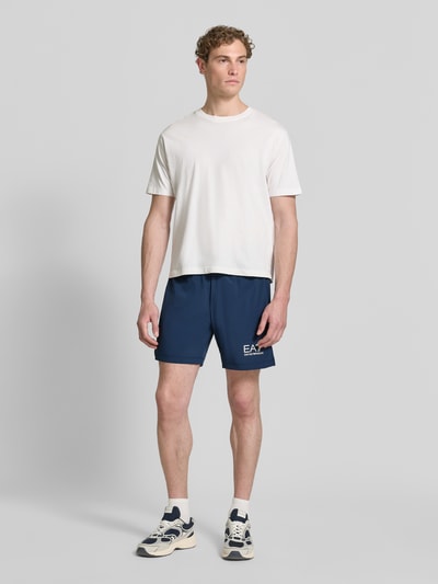 EA7 Emporio Armani Shorts mit Logo und elastischem Bund Dunkelblau 1