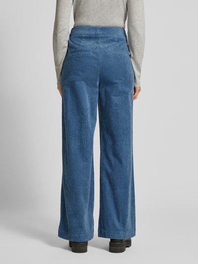 MSCH Copenhagen Wide leg corduroy broek met steekzakken, model 'Geggo' Rookblauw - 5