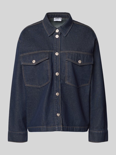 Jake*s Casual Hemdbluse mit Knopfleiste Jeansblau 2