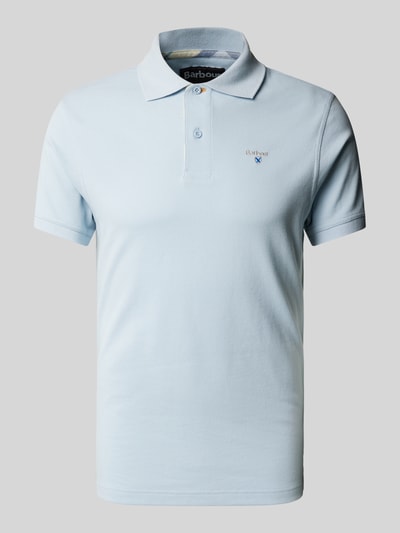 Barbour Slim Fit Poloshirt mit Label-Stitching Blau 2