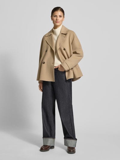 Weekend Max Mara Loose Fit Wollmantel aus Schurwoll-Mix Modell 'FANTINO' Camel 1