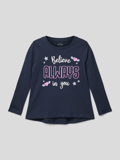 NAME IT Longsleeve mit Motiv-Print Modell 'VIOLET' Marine 1