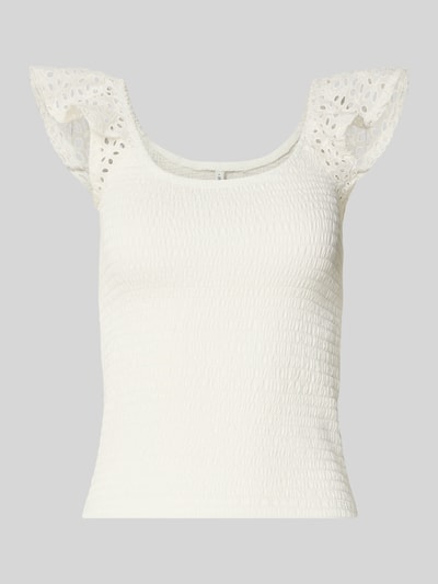 Only Slim Fit Top aus reiner Baumwolle Modell 'GWEN LIFE' Offwhite 2