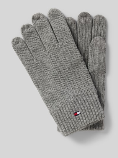 Tommy Hilfiger Handschuhe mit Logo-Stitching Hellgrau 1