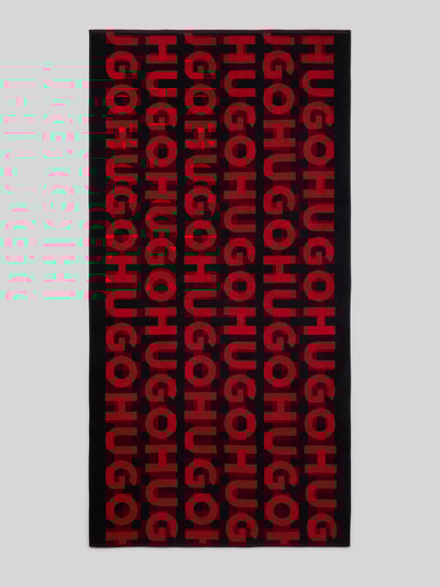 HUGO Handtuch mit Label-Print Modell 'MONOGRAM' Black 1