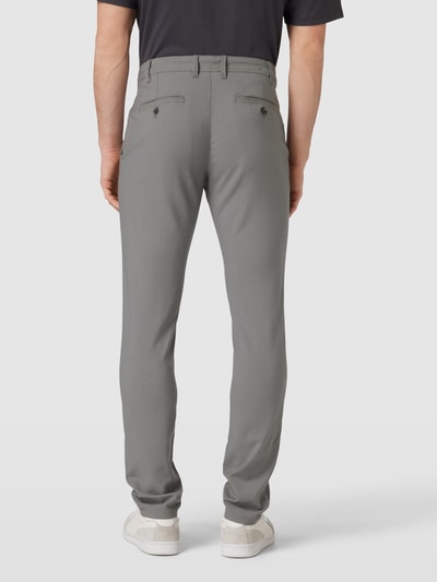 MCNEAL Super Slim Fit Chino mit Webmuster Mittelgrau Melange 5