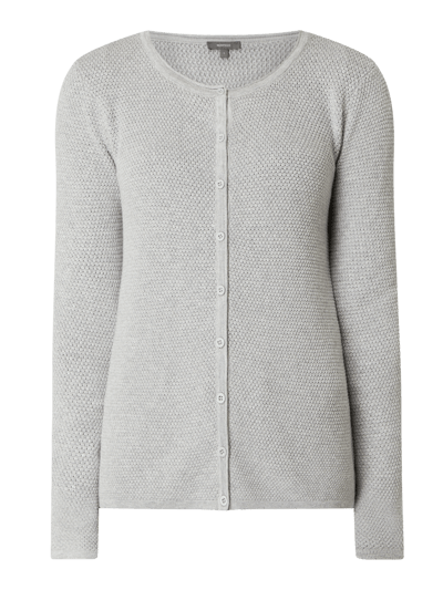 Montego Cardigan met honingraatstructuur  Zilver gemêleerd - 2