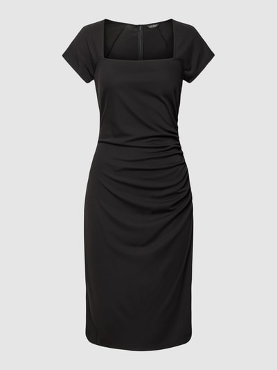 Lauren Ralph Lauren Knielanges Kleid mit Karree-Ausschnitt Modell 'KARONIE' Black 2