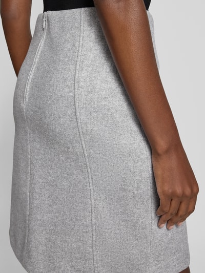 Christian Berg Woman Knielange rok met naadritssluiting Lichtgrijs gemêleerd - 3