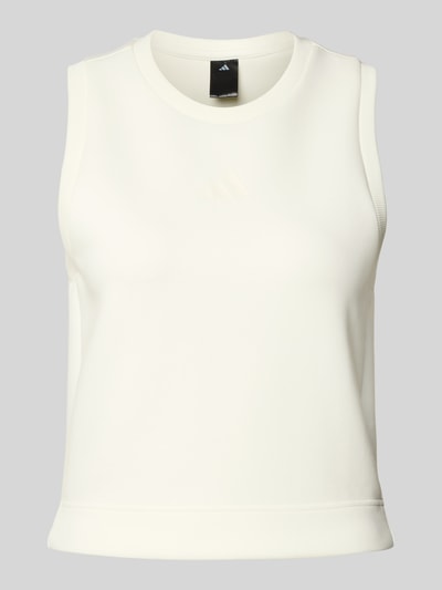 adidas Sportswear Top mit Label-Print und Rundhalsausschnitt Offwhite 2
