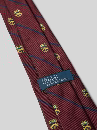 Polo Ralph Lauren Stropdas van zijde in all-over look (8 cm) Bordeaux - 3