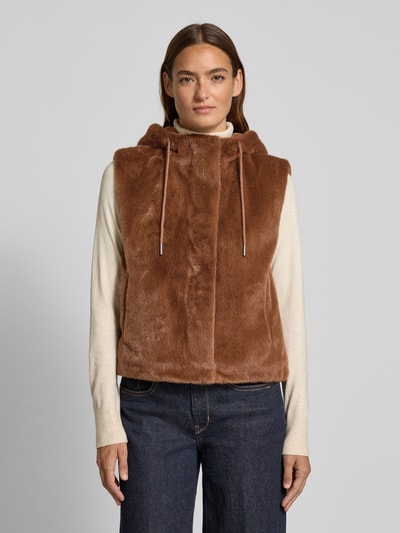 monari Weste aus Kunstfell Cognac 4