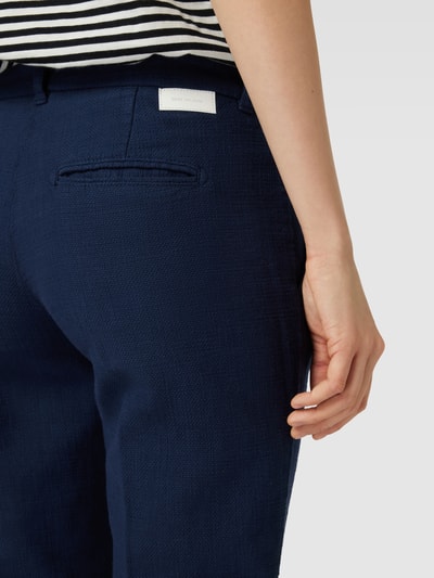 Brax Regular fit stoffen broek met persplooien, model 'STYLE.MARON' Marineblauw - 3