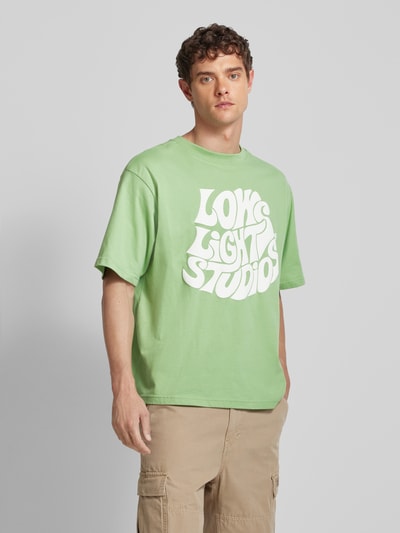 Low Lights Studios T-shirt met labelprint Mintgroen - 4