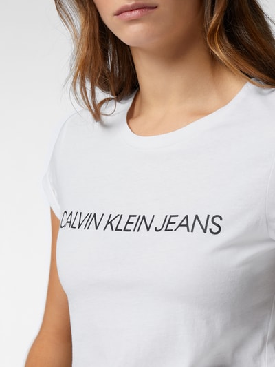 Calvin Klein Jeans T-shirt met logoprint Wit - 3