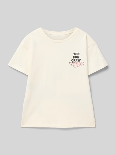 Tom Tailor Regular fit T-shirt van puur katoen Offwhite - 1