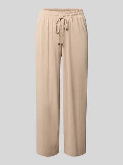 Productfoto, Straight Fit Stoffhose in verkürzter Passform van Christian Berg Woman, beige, modalmix, elastische band met tunnelkoord, dames, bandwijdte maat s 33 cm, binnenbeenlengte maat s 66 cm