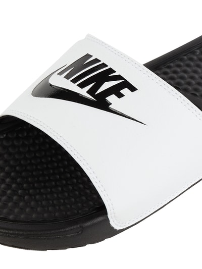 Nike Instappers met logoprint, model 'Benassi' Wit - 2