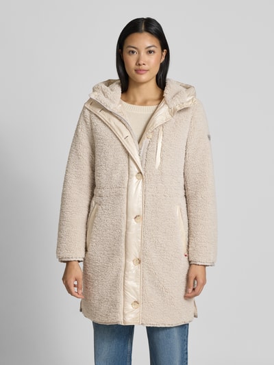 Frieda & Freddies Teddy Mantel mit Kapuze und Eingrifftaschen Modell 'HAZEL' Sand 4