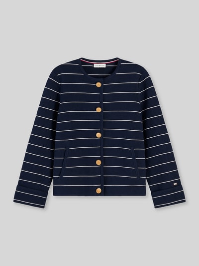 Tommy Hilfiger Boxy Fit Strickjacke aus reiner Baumwolle Marine 2