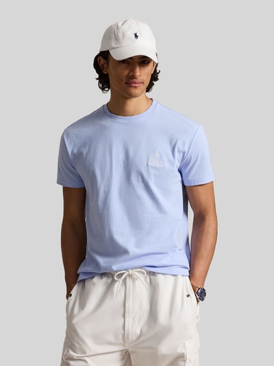 Polo Ralph Lauren relaxed fit T-shirt van puur katoen met gestikt logo Lichtblauw - 4