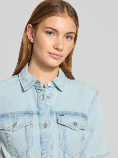 Tommy Jeans Tailliertes Jeanskleid aus reiner Baumwolle Hellblau 3
