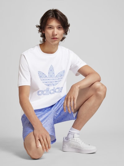 adidas Originals T Shirt mit Label Print weiss online kaufen