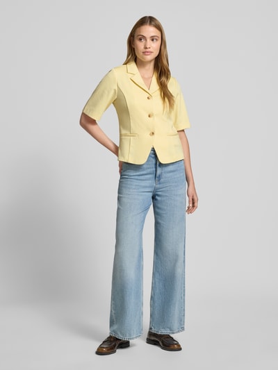 ICHI Blazer mit Viskose-Anteil Modell 'Kate' Pastellgelb 1