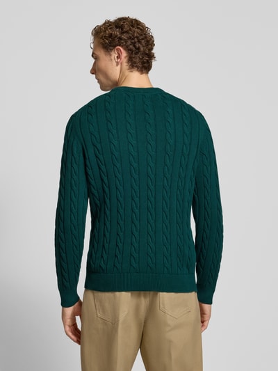 MCNEAL Slim fit gebreide pullover van puur katoen Neon groen - 5