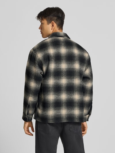 JACK & JONES Regular Fit Hemdjacke mit Brusttasche Modell 'SOHO OLLIE' Anthrazit 5