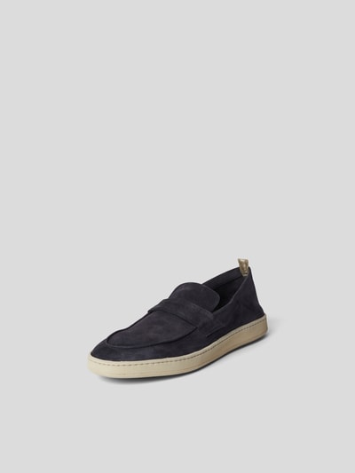Officine Creative Loafer aus Veloursleder Marineblau 2
