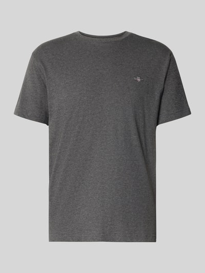 GANT Regular Fit T-Shirt mit Label-Stitching Dunkelgrau 2