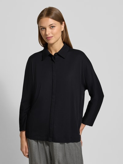 Brax Hemdbluse mit verdeckter Knopfleiste Modell 'CELIA' Black 4