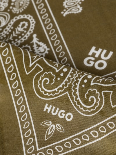 Produktfoto, Bandana aus reiner Baumwolle im 2er-Pack Modell '2BANDANA' von HUGO, efekt: wzór na całej powierzchni, żakard, nadruk z logo, wykończenie materiału: tkana faktura, materiał: bawełna