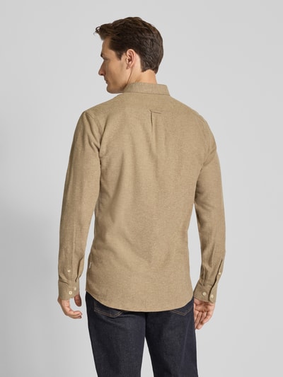 Lindbergh Vrijetijdsoverhemd met button-downkraag Middenbruin - 5