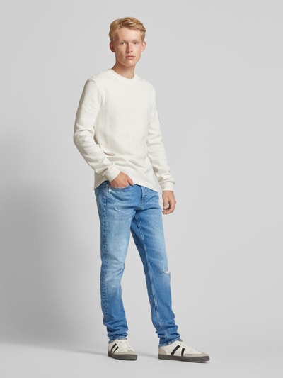 Calvin Klein Jeans Slim Tapered Fit Jeans im Destroyed-Look Jeansblau 1