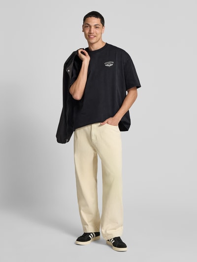 Pegador Oversized T-Shirt mit Label-Stitching Modell 'Hamker' Black 1