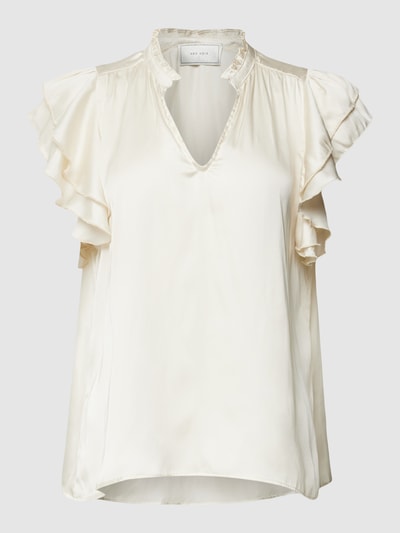 Neo Noir Blouse met opstaande kraag, model 'Stella' Offwhite - 2