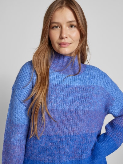 LOLLYS LAUNDRY Strickpullover mit Stehkragen Modell 'Mille' Blau 3