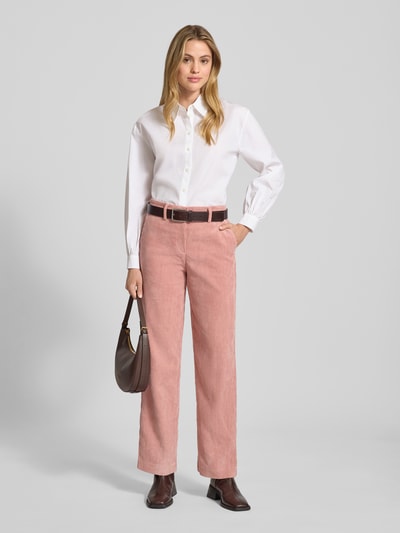 Christian Berg Woman Straight Leg Cordhose mit Strukturmuster Altrosa 1