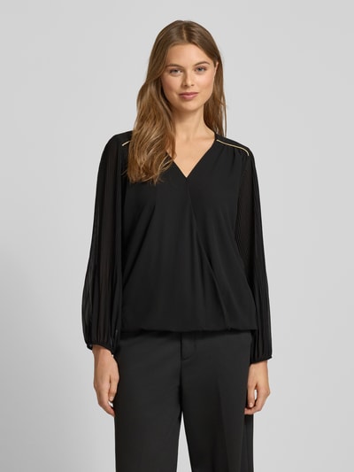 ZABAIONE Blouseshirt met V-hals Zwart - 4